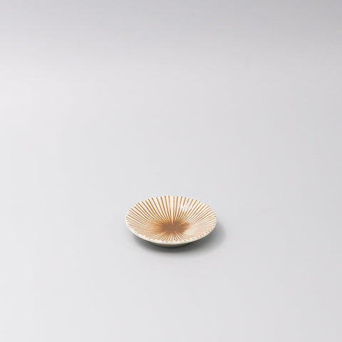 Sauce Dish 8cm Radiant Line Toffee Stripe Glaze