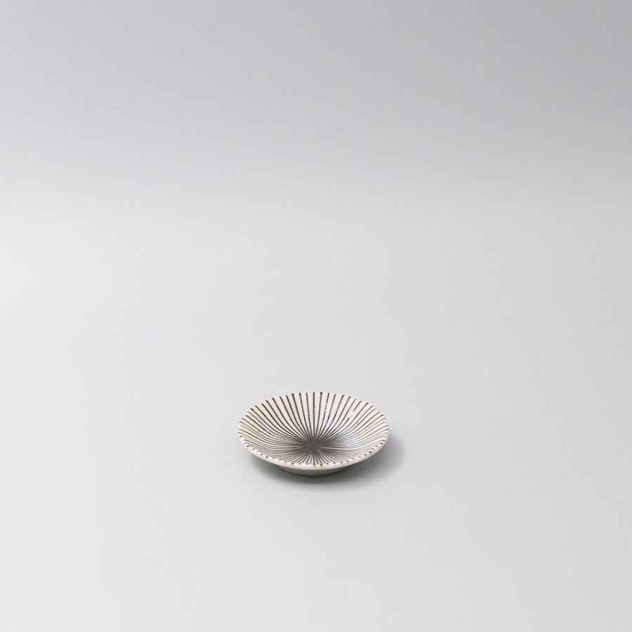 Premium 8.2cm Radiant Line Indigo Stripe Glaze Ceramic Sauce Dish Dishwasher Microwave Safe