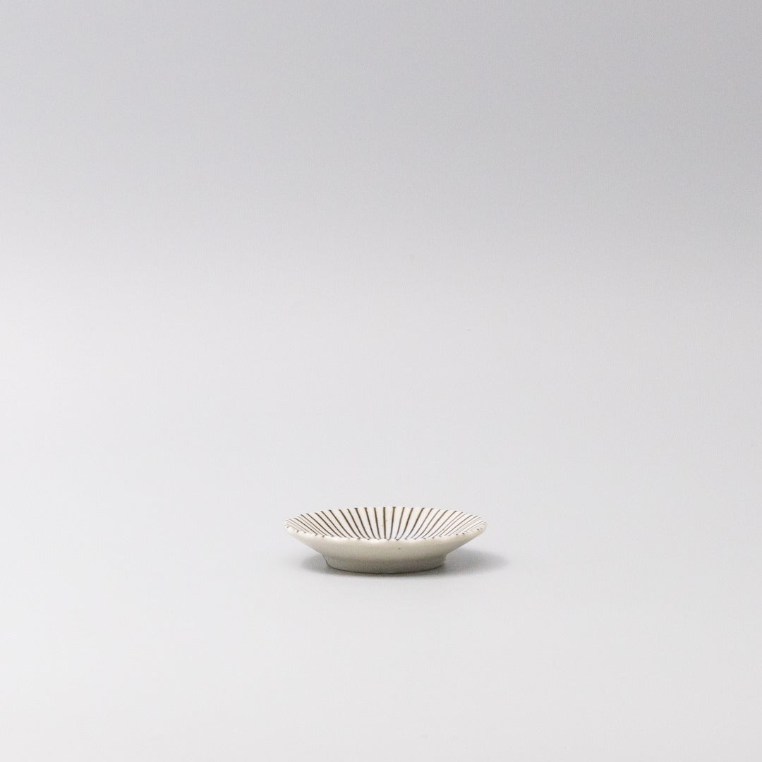 Premium 8.2cm Radiant Line Indigo Stripe Glaze Ceramic Sauce Dish Dishwasher Microwave Safe