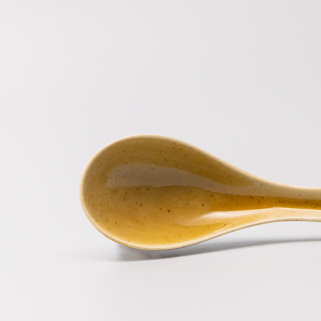Premium Saffron Gloss Glaze Ceramic Spoon – 16 x 3.2cm
