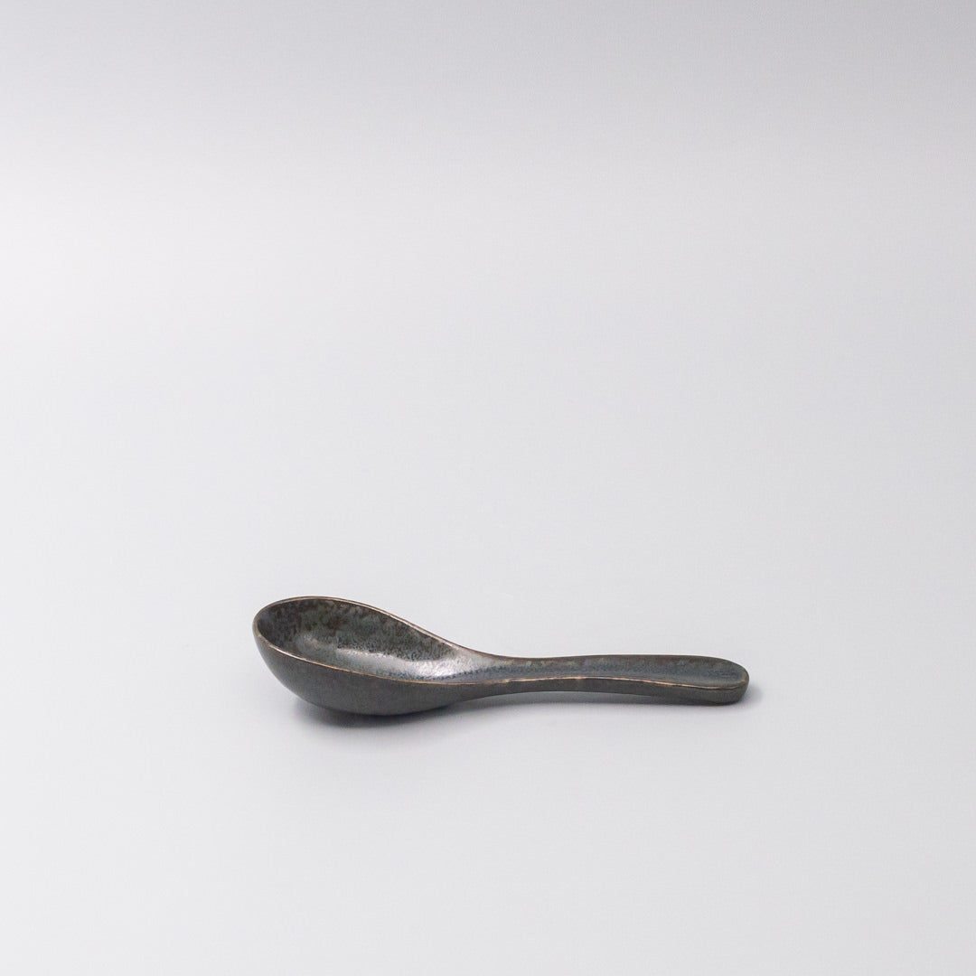 Premium Dark Blue Glaze Ceramic Spoon – 16 x 3.2cm