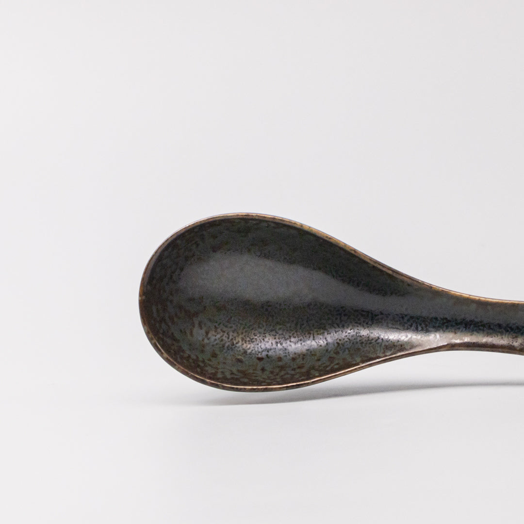 Premium Dark Blue Glaze Ceramic Spoon – 16 x 3.2cm