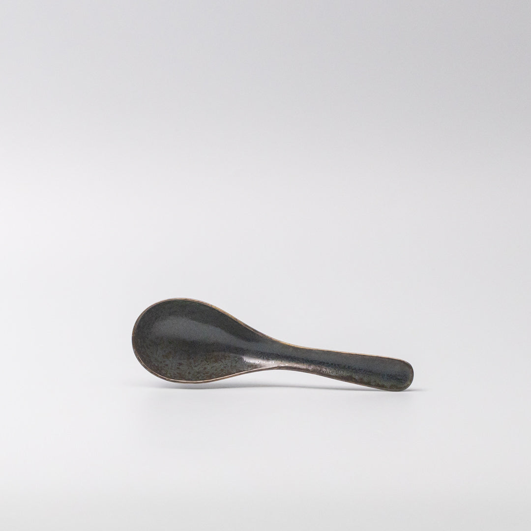 Premium Dark Blue Glaze Ceramic Spoon – 16 x 3.2cm