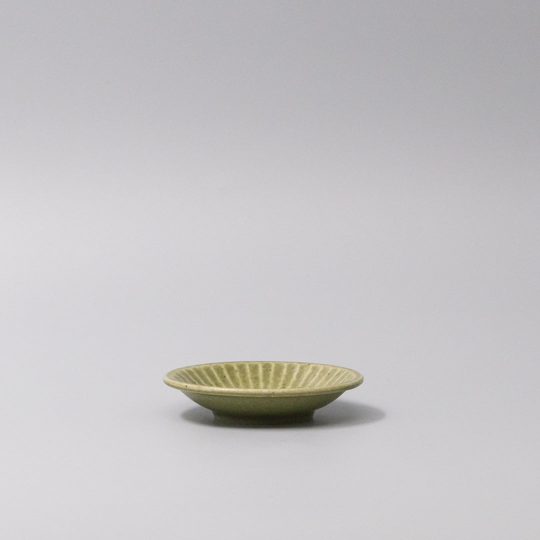 Premium 9.5cm Sunburst Green Glaze Ceramic Sauce Dish Dishwasher Microwave Safe