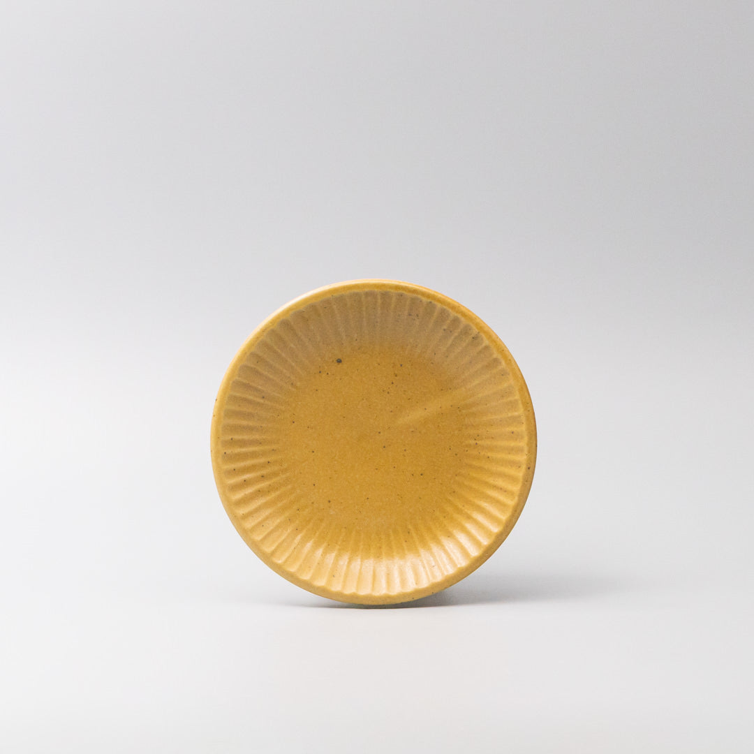 Premium Ceramic Plate – Yellow Sunburst Turmeric Glaze 15.5cm