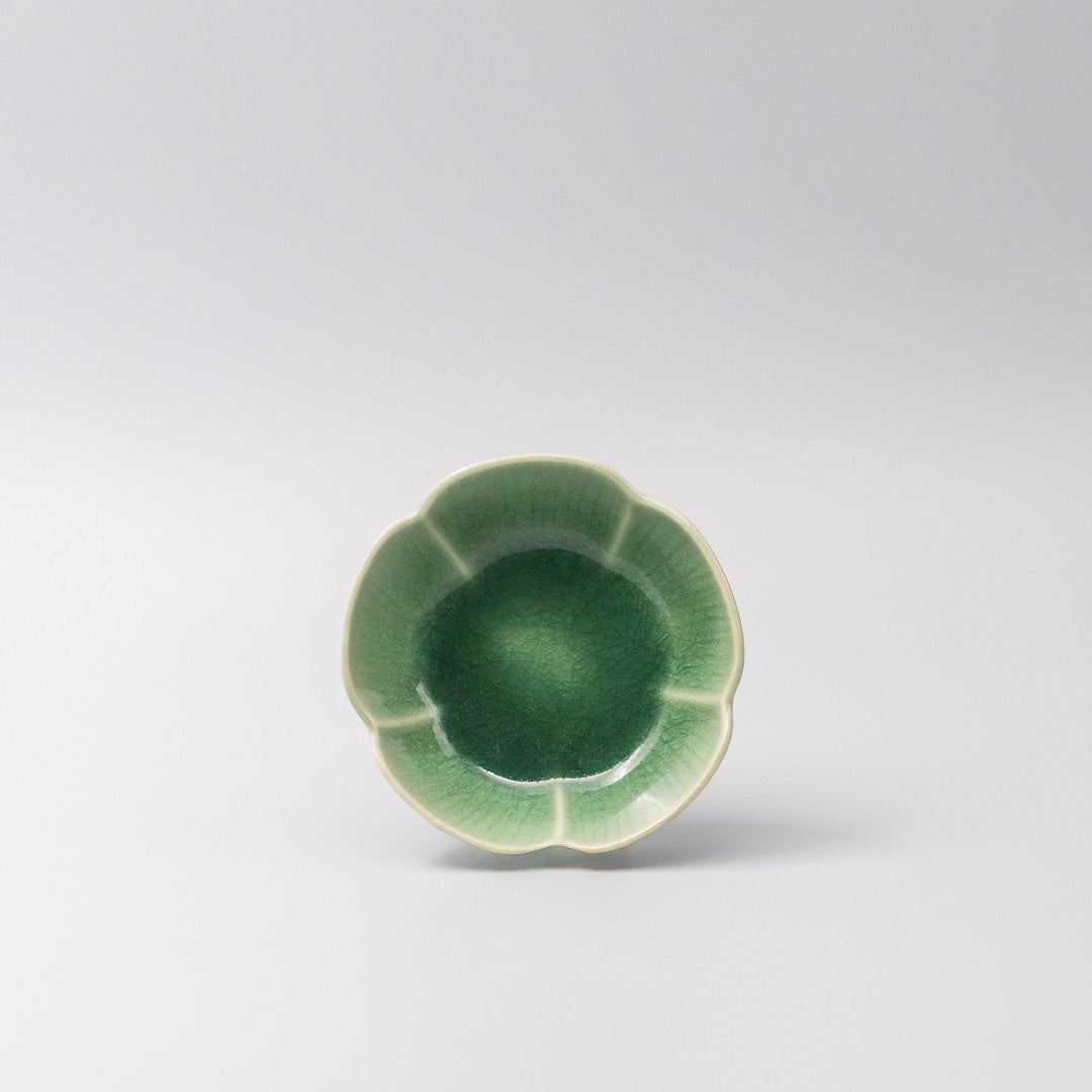 Premium 12.5cm Amane Emerald Glaze Ceramic Sauce Dish 180ml Dishwasher Microwave Safe