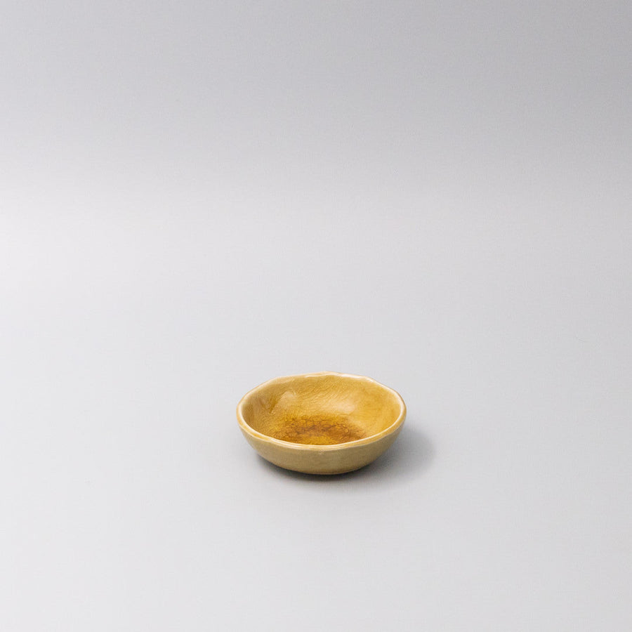 Premium 9cm Amane Amber Glaze Ceramic Sauce Dish 65ml Dishwasher Microwave Safe