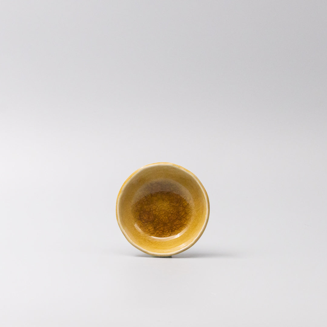 Premium 9cm Amane Amber Glaze Ceramic Sauce Dish 65ml Dishwasher Microwave Safe