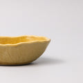 Premium Ceramic Oval Bowl – Yellow Amane Amber Glaze 13cm