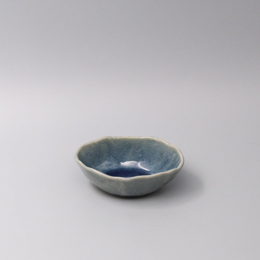 Premium Oval Bowl – Sapphire Blue Amane Sapphire Glaze 13.5cm
