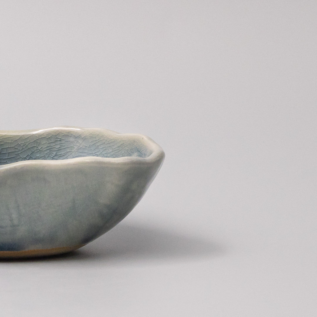 Premium Oval Bowl – Sapphire Blue Amane Sapphire Glaze 13.5cm