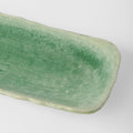 Premium 31cm Amane Emerald Glaze Ceramic Sashimi Plate Dishwasher Microwave Safe
