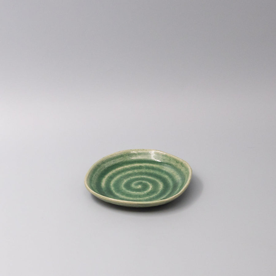Premium Green Amane Emerald Glaze Ceramic Plate 13.5cm Dishwasher Microwave Safe