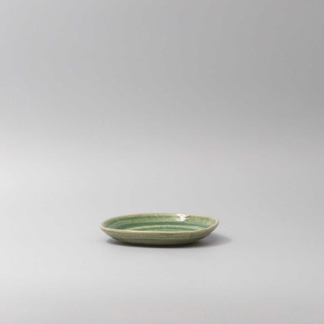 Premium Green Amane Emerald Glaze Ceramic Plate 13.5cm Dishwasher Microwave Safe