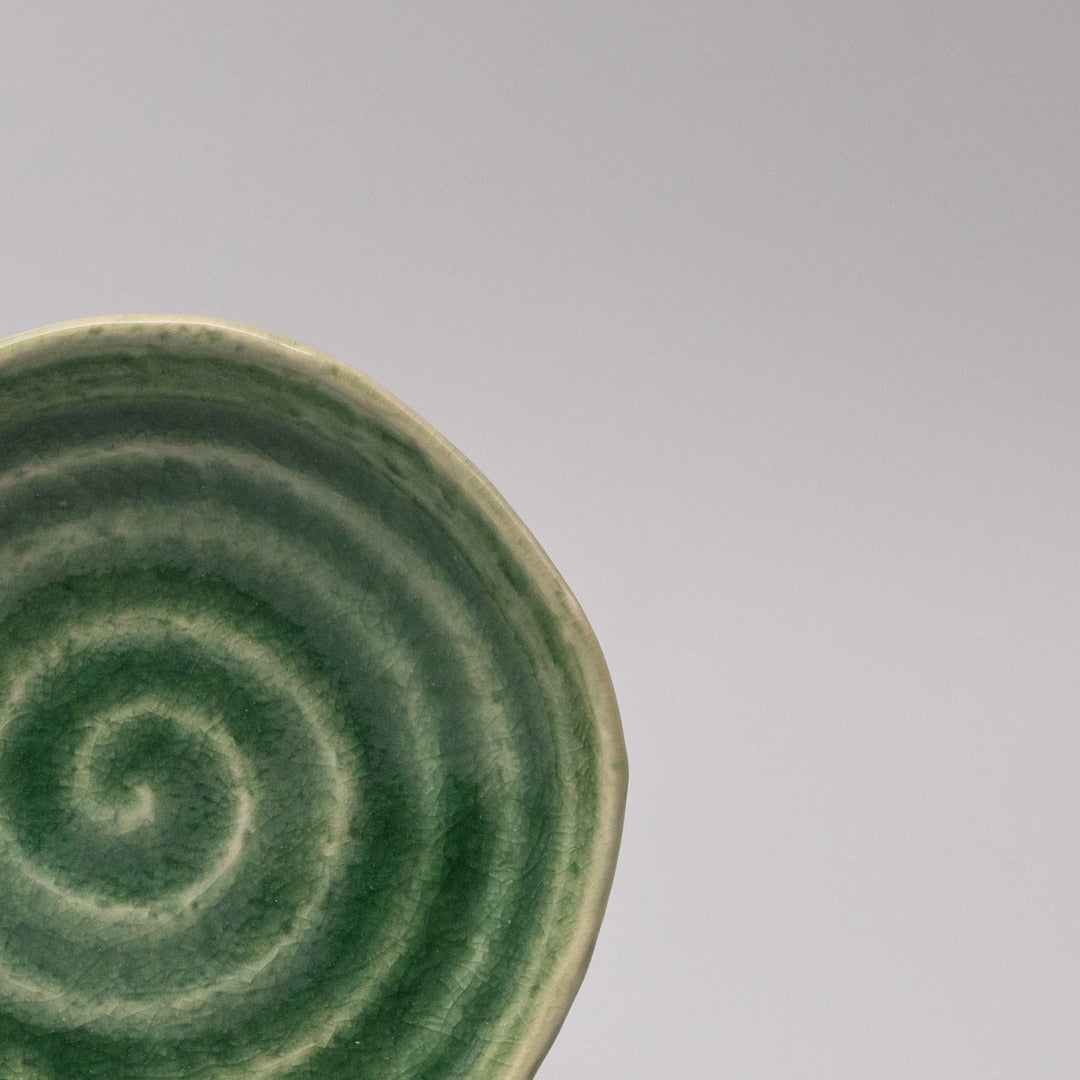Premium Green Amane Emerald Glaze Ceramic Plate 13.5cm Dishwasher Microwave Safe