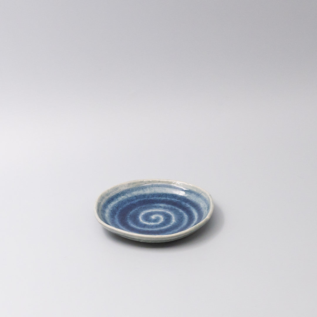 Premium Plate – Amane Sapphire Glaze 14cm