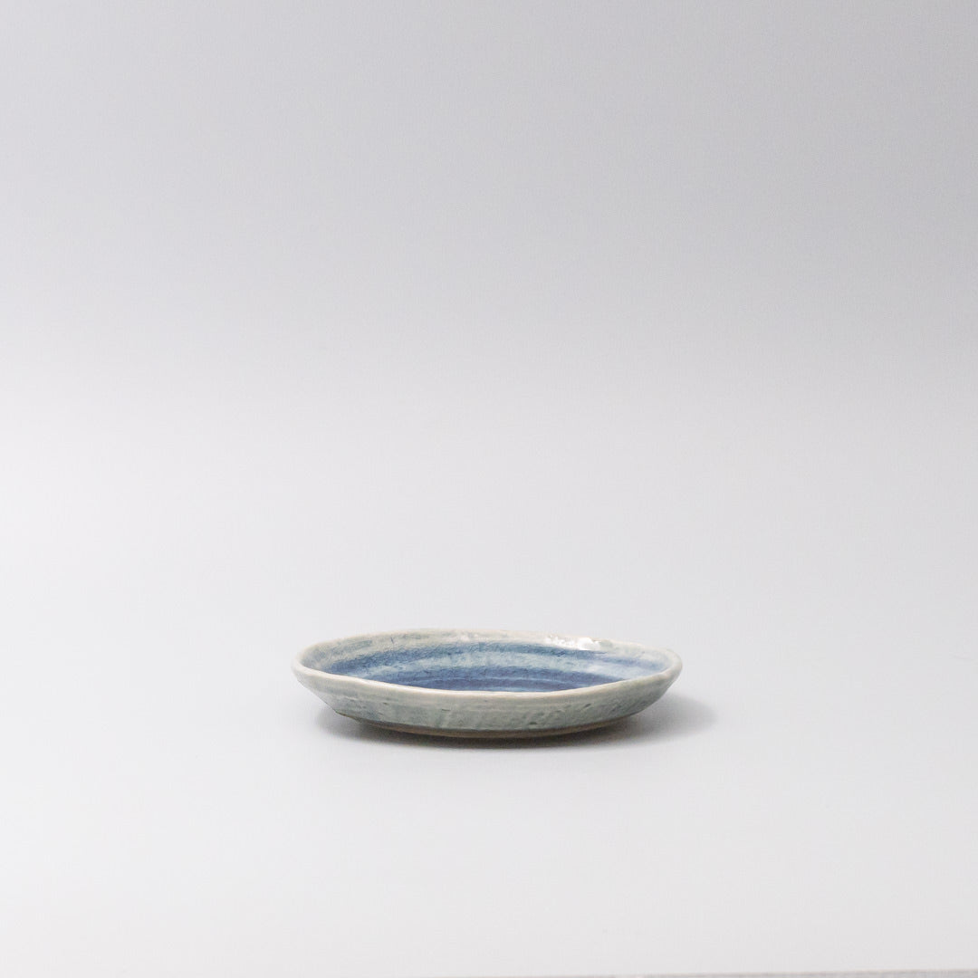 Premium Plate – Amane Sapphire Glaze 14cm