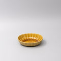 Premium Ceramic Oval Bowl – Yellow Amane Amber Glaze 16cm