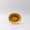 Premium Ceramic Oval Bowl – Yellow Amane Amber Glaze 16cm