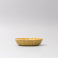 Premium Ceramic Oval Bowl – Yellow Amane Amber Glaze 16cm
