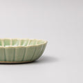 Premium Ceramic Oval Bowl – Yellow Amane Emerald Glaze 16cm
