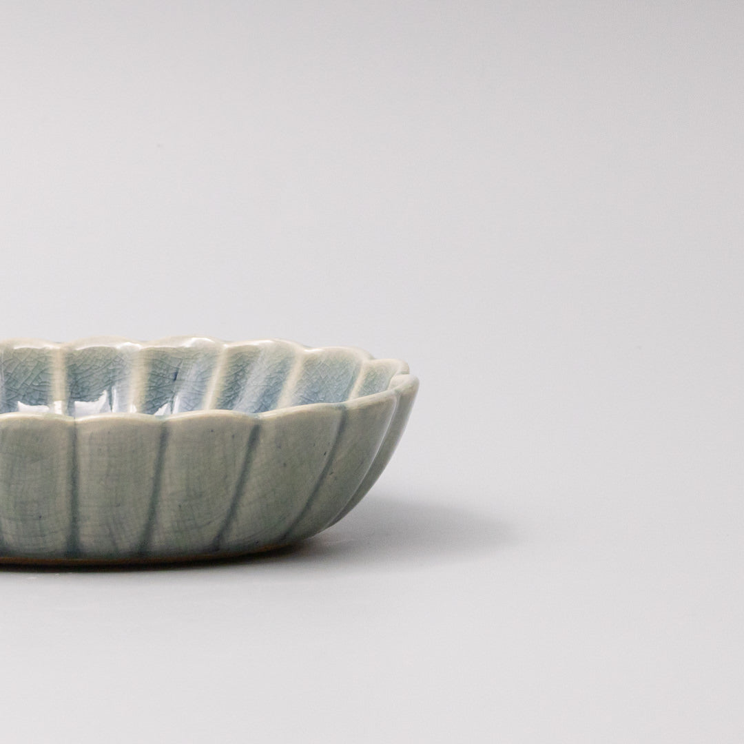 Premium Ceramic Oval Bowl – Sapphire Blue Amane Sapphire Glaze 16cm