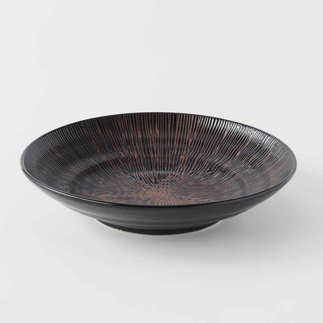 Premium Ceramic Serving Bowl – Bronze Converging Glaze 28.5cm, 1200ml