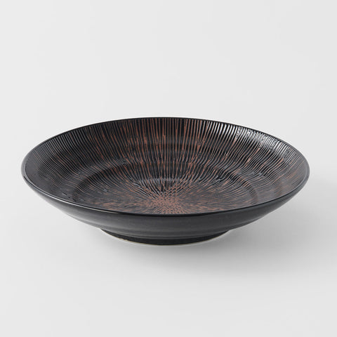 Premium Ceramic Serving Bowl – Bronze Converging Glaze 28.5cm, 1200ml