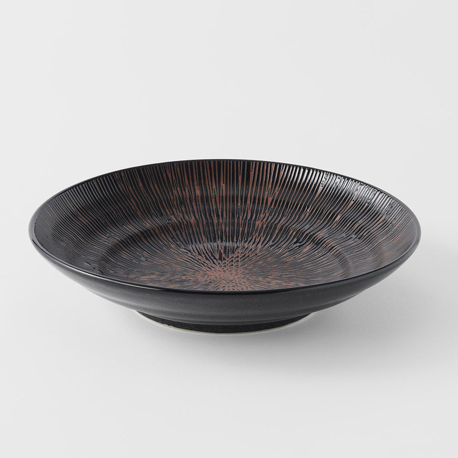 Premium Ceramic Serving Bowl – Bronze Converging Glaze 28.5cm, 1200ml