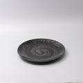 Premium 28cm Gunmetal Swirl Glaze Ceramic Dinner Plate Dishwasher Microwave Safe