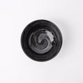 Premium Fluted Udon Bowl – Black Gunmetal Swirl Glaze 19.5cm