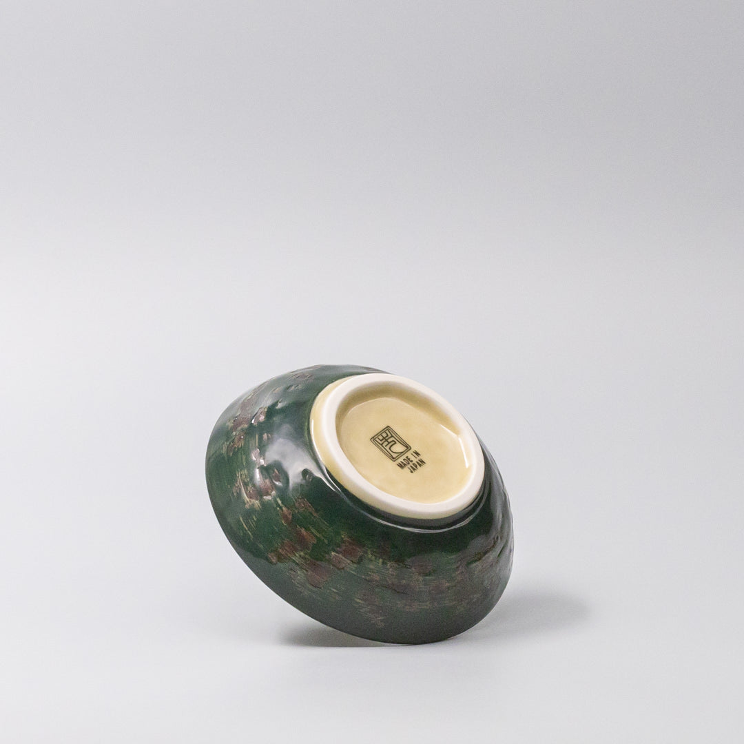 Premium Ceramic Bowl – Green Converging Line Glaze 13cm, 200ml