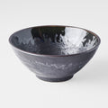 Premium Ceramic Udon Bowl – Black Matt & Shiny Glaze 800ml