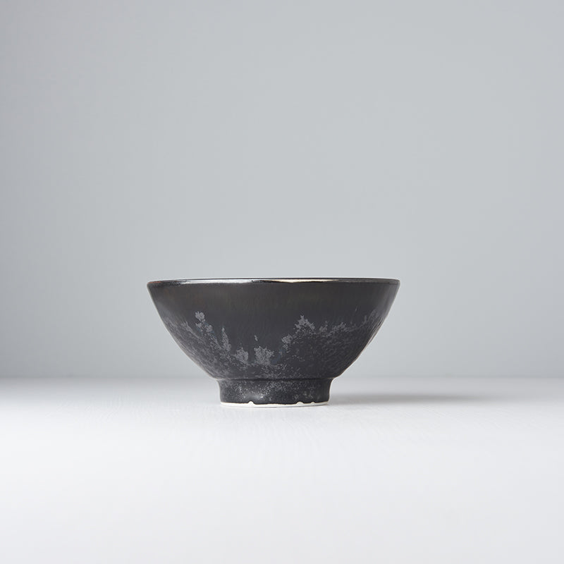 Premium Ceramic Bowl – Black Matt & Shiny Glaze 15cm, 450ml