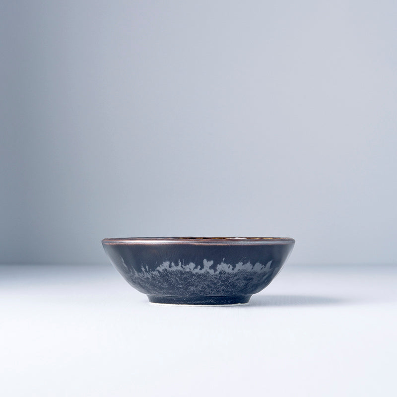 Premium Ceramic Bowl – Black Matt & Shiny Glaze 13.5cm, 200ml