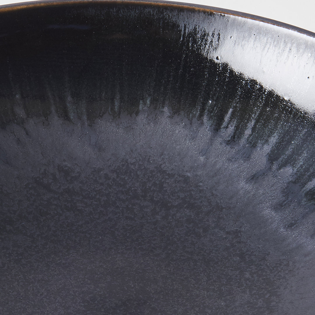 Premium Ceramic Serving Bowl – Black Matt & Shiny Glaze 1500ml