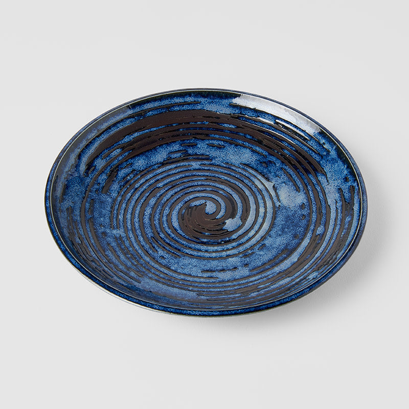 Premium 19.5cm Copper Swirl Glaze Ceramic Side Plate Dishwasher Microwave Safe