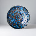 Premium 24cm Copper Swirl Glaze Ceramic Pasta Bowl 700ml Dishwasher Microwave Safe