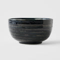 Premium Ceramic U-Shaped Bowl – Blue Copper Swirl Glaze 13cm