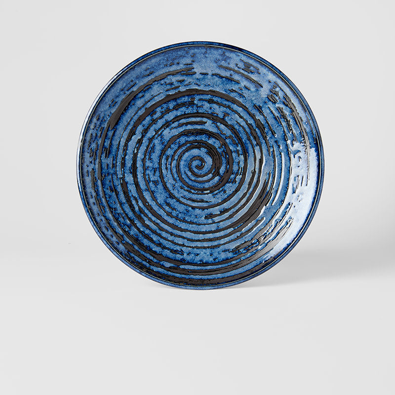 Premium 25.5cm Copper Swirl Glaze Ceramic Dinner Plate Dishwasher Microwave Safe