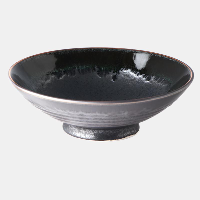 Premium Ceramic Ramen Bowl – Matt Black Glaze 24.5cm, 900ml