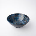 Premium Ceramic Bowl – Blue Copper Swirl Glaze 15cm