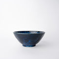 Premium Ceramic Bowl – Blue Copper Swirl Glaze 15cm