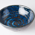 Premium Ceramic Tapas Bowl – Blue Copper Swirl Glaze 13cm