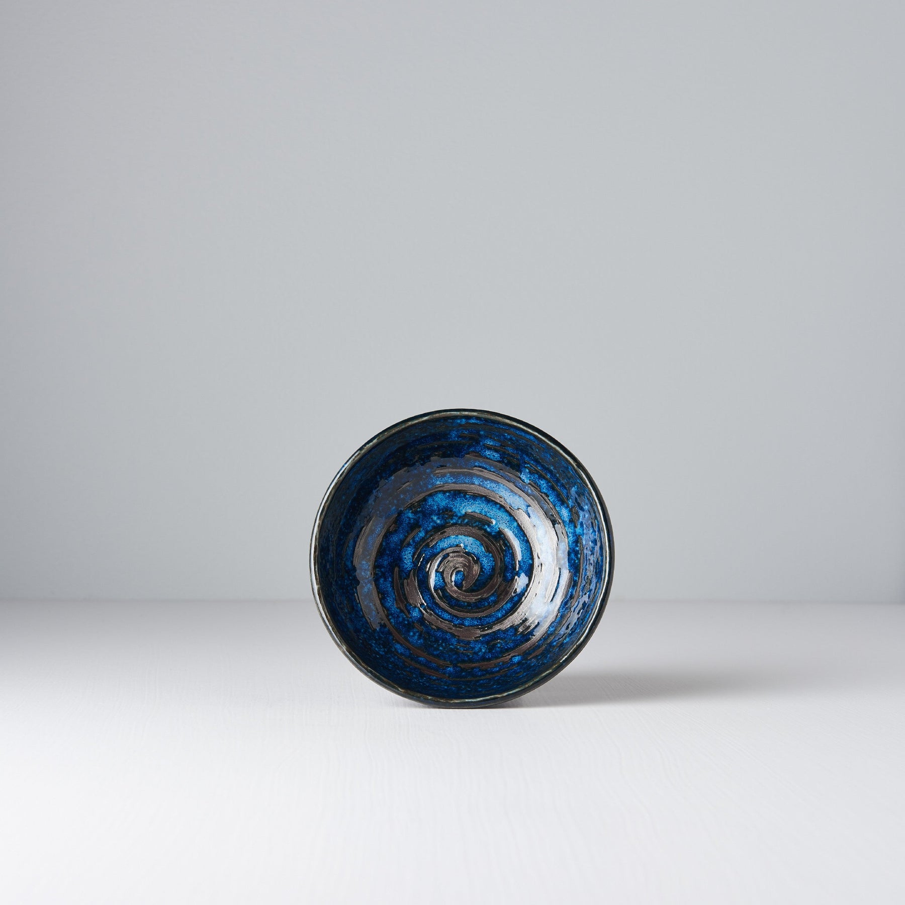 Premium Ceramic Tapas Bowl – Blue Copper Swirl Glaze 13cm