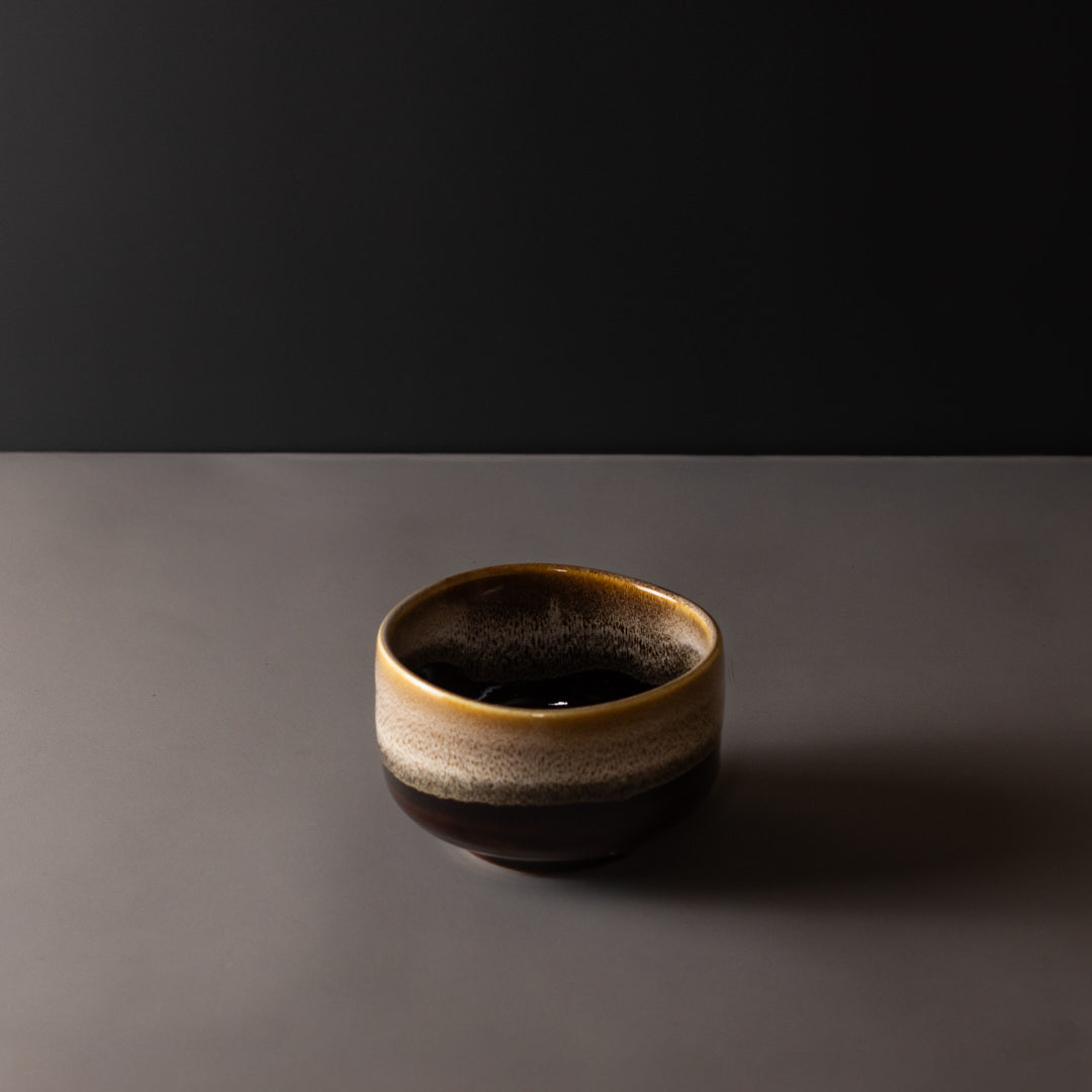 Premium 11cm Brown Milky White Matcha Tea Bowl 400ml Dishwasher Microwave Safe