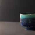 Premium 11.5cm Turquoise Drip Matcha Tea Bowl 400ml Dishwasher Microwave Safe