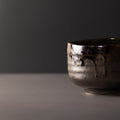 Premium 11.5cm Metallic Black Matcha Tea Bowl 400ml Dishwasher Microwave Safe