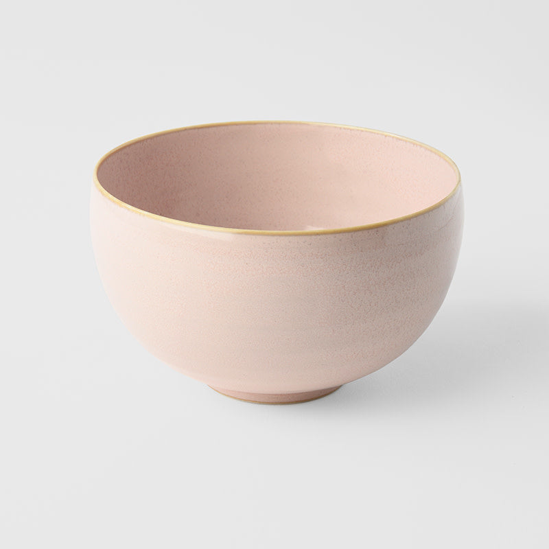 Premium 13cm Sakura Pink Glaze Round Medium Ceramic Bowl 500ml Dishwasher Microwave Safe