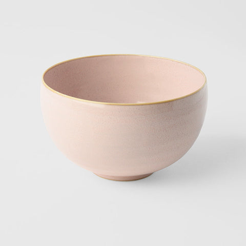 Premium 13cm Sakura Pink Glaze Round Medium Ceramic Bowl 500ml Dishwasher Microwave Safe